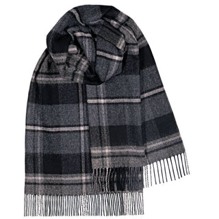 Tartan-Stola 100% Lammwolle McRae Hunting Grey