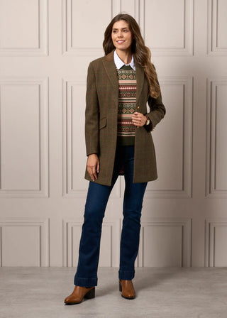 Damen Tweed Mantel Surrey