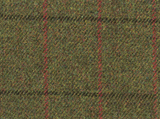 Harris Tweed® Mantel olivgrün mit Strukturkaro