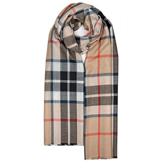 Feine Stola & Schal 100% Merinowolle Thomson Camel