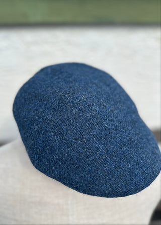 Harris Tweed® Kappe Stahlblau