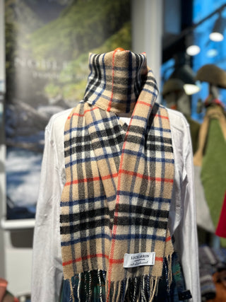 Klassischer Lammwollschal Thomson Camel Tartan