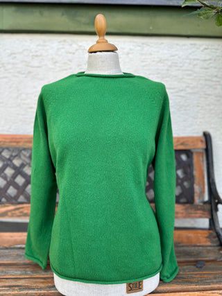 Damen Merino Pullover Rundhals Superfine Schurwolle