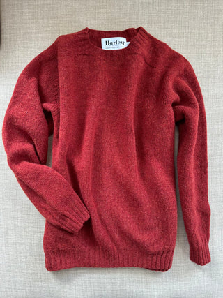 Damen Shetland Wollpullover Crew Neck