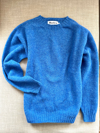 Damen Shetland Wollpullover Crew Neck