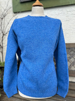 Damen Shetland Wollpullover Crew Neck