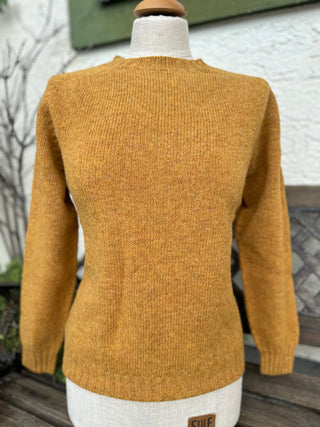 Damen Shetland Wollpullover Crew Neck