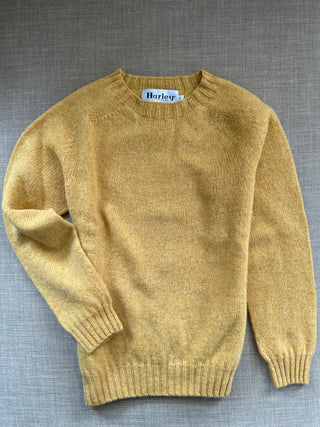 Damen Shetland Wollpullover Crew Neck