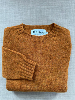 Damen Shetland Wollpullover Crew Neck