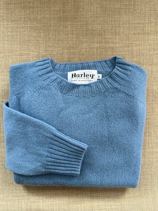 Damen Shetland Wollpullover Crew Neck