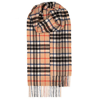 Klassischer Lammwollschal Thomson Camel-Tartan