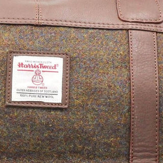 Brodie Harris Tweed Lederreisetasche ZB081: Braun-Braun-Mix