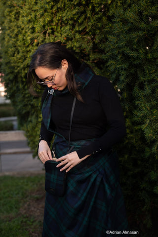 Damen Blackwatch Schottenrock Fancy Kilt - 100% Lammwolle made in Scotland