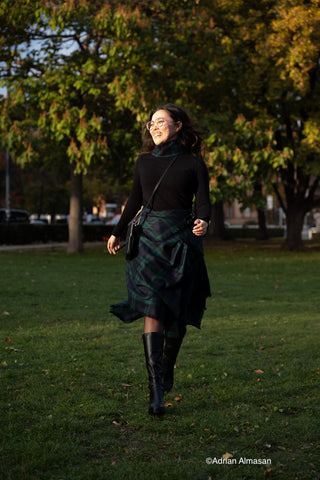 Damen Blackwatch Schottenrock Fancy Kilt - 100% Lammwolle made in Scotland