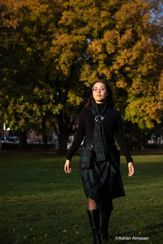 Damen Blackwatch Schottenrock Fancy Kilt - 100% Lammwolle made in Scotland