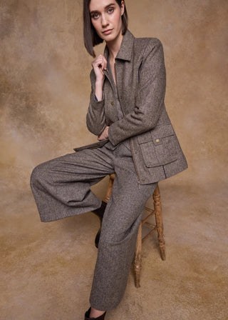 Elegante Damen Tweed Jacke herringbone