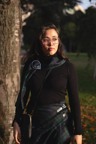 Damen Blackwatch Schottenrock Fancy Kilt - 100% Lammwolle made in Scotland