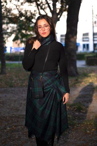 Damen Blackwatch Schottenrock Fancy Kilt - 100% Lammwolle made in Scotland