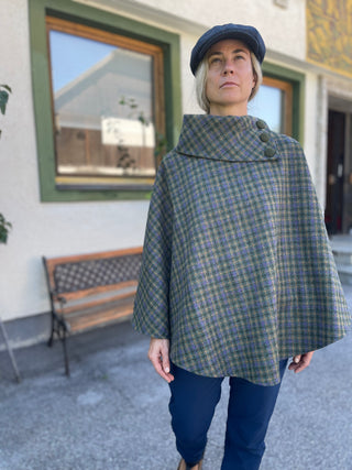 Irish Tweed Damen Poncho/Cape 100% Wolle