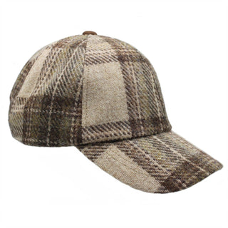 Rannoch Harris Tweed Baseballkappe ZH281: Berry